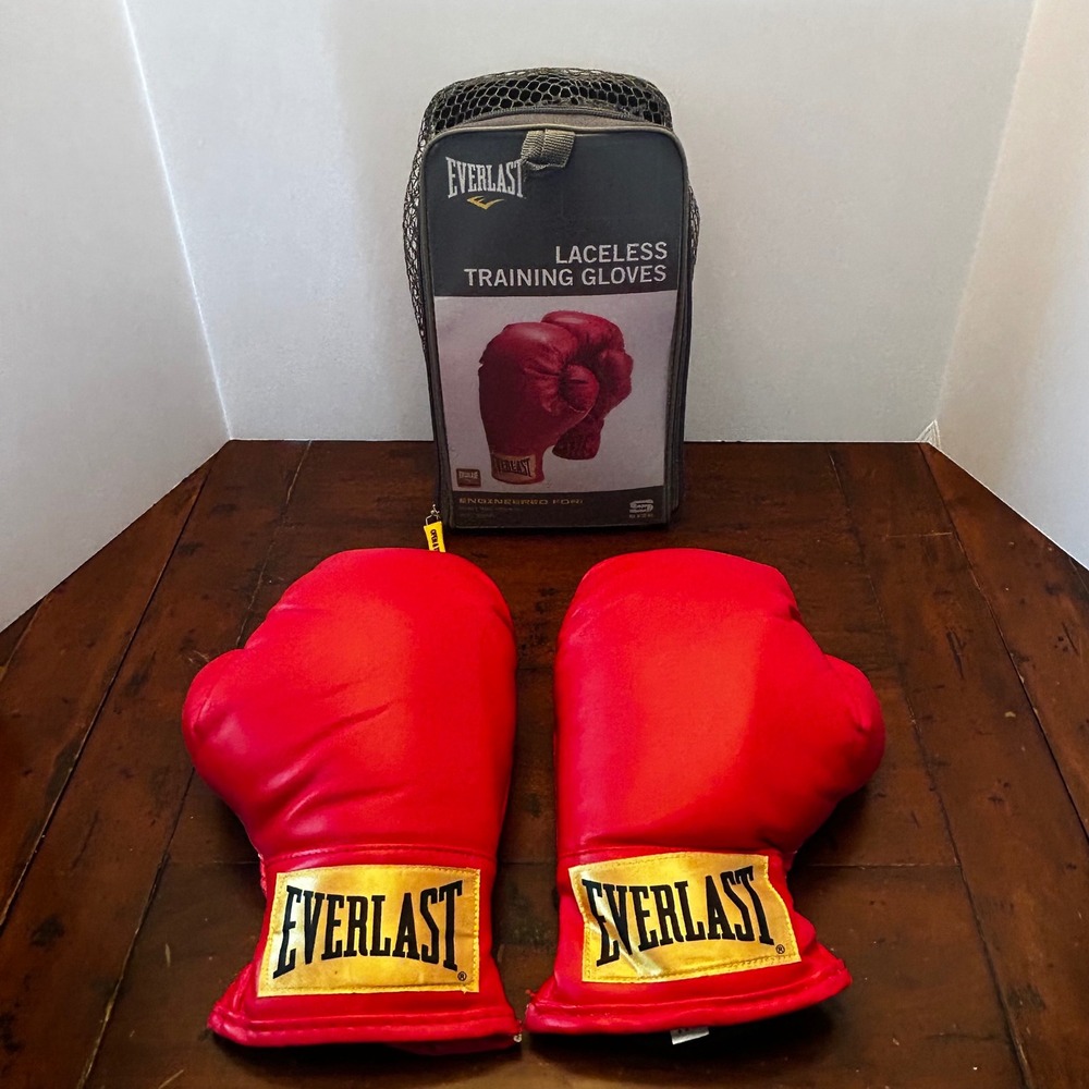 Everlast Training Gloves 3003 5M Sz Small Laceless Heavy Bag Mitt Work Open Box